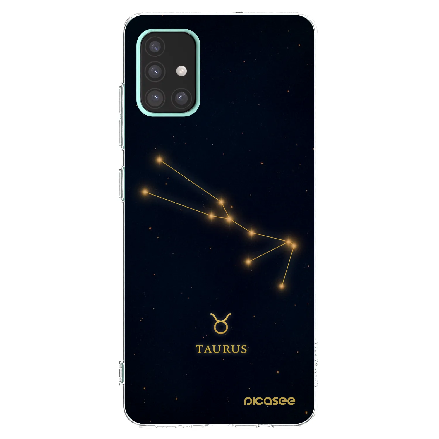 Picasee Samsung Galaxy A51 A515F Hülle - Transparentes Silikon - TAURUS