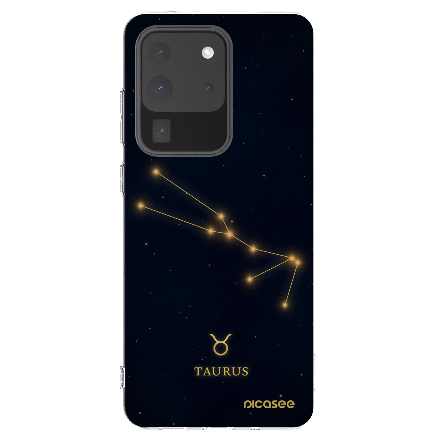 Picasee Samsung Galaxy S20 Ultra 5G G988F Hülle - Transparentes Silikon - TAURUS
