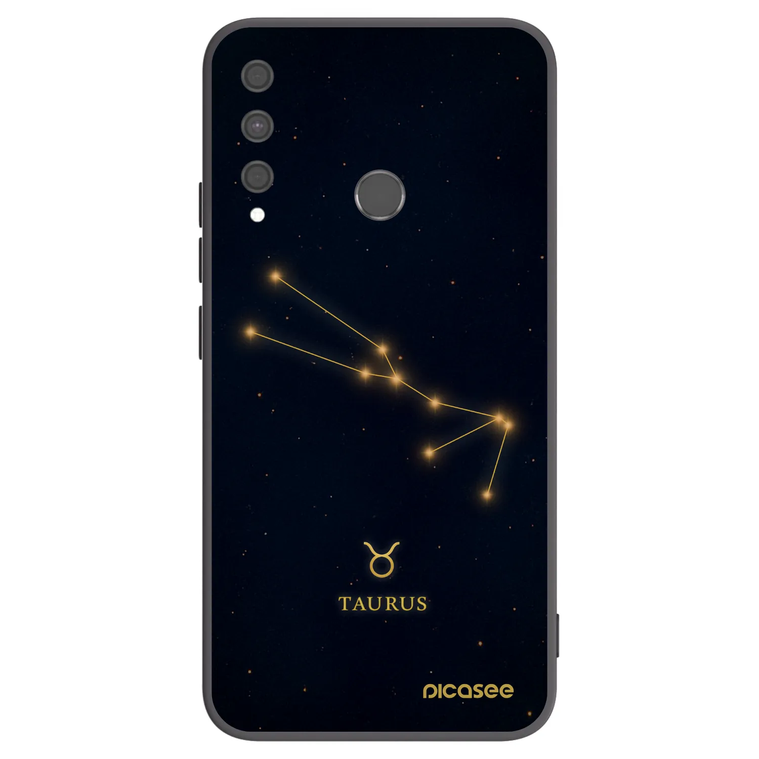 Picasee Huawei P40 Lite E Hülle - Schwarzes Silikon - TAURUS