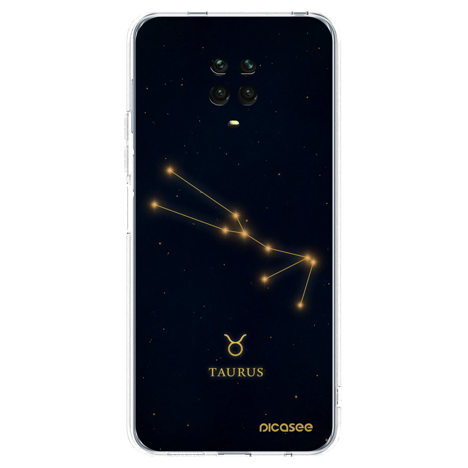 Picasee Xiaomi Redmi Note 9 Pro Hülle - Transparentes Silikon - TAURUS