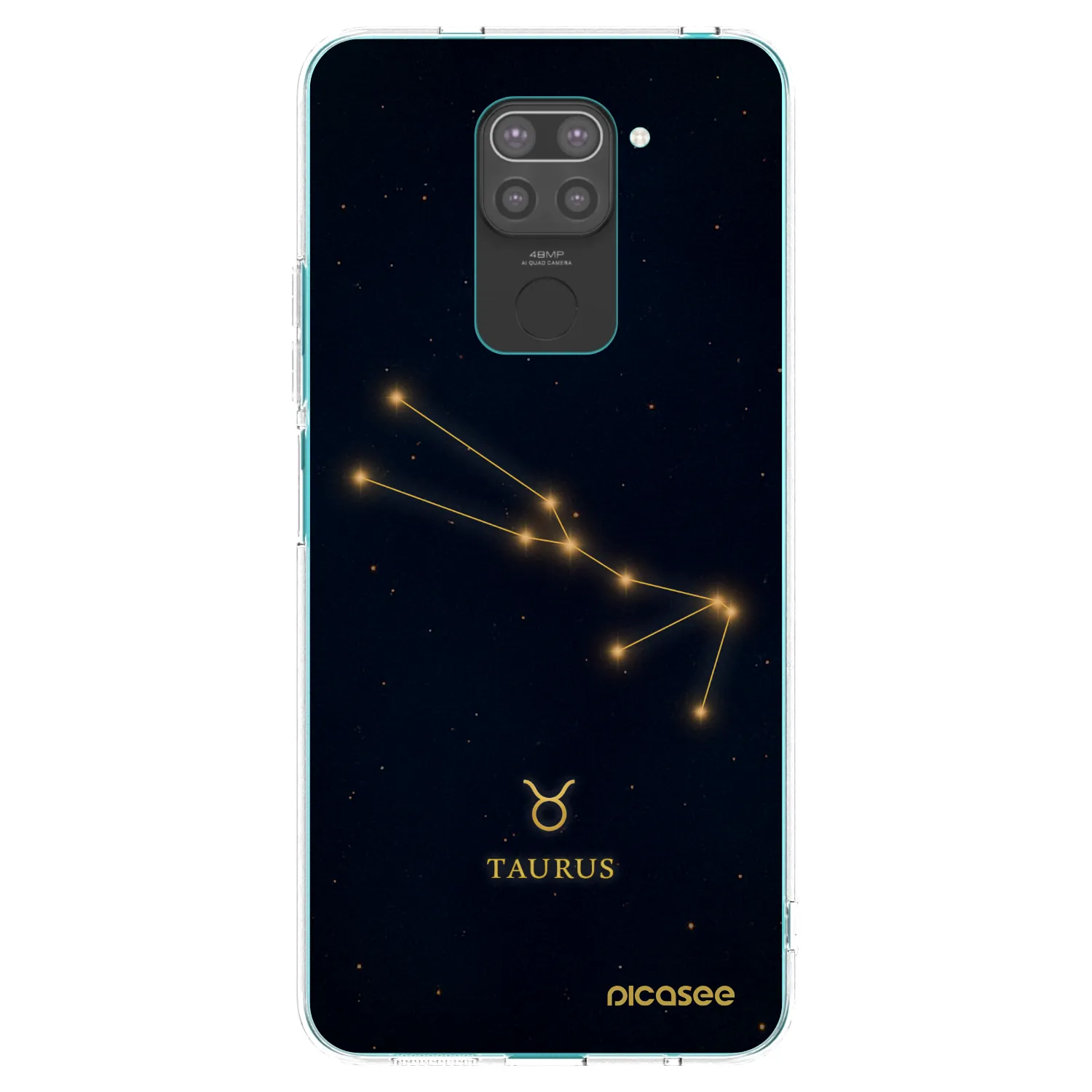 Picasee Xiaomi Redmi Note 9 Hülle - Schwarzes Silikon - TAURUS