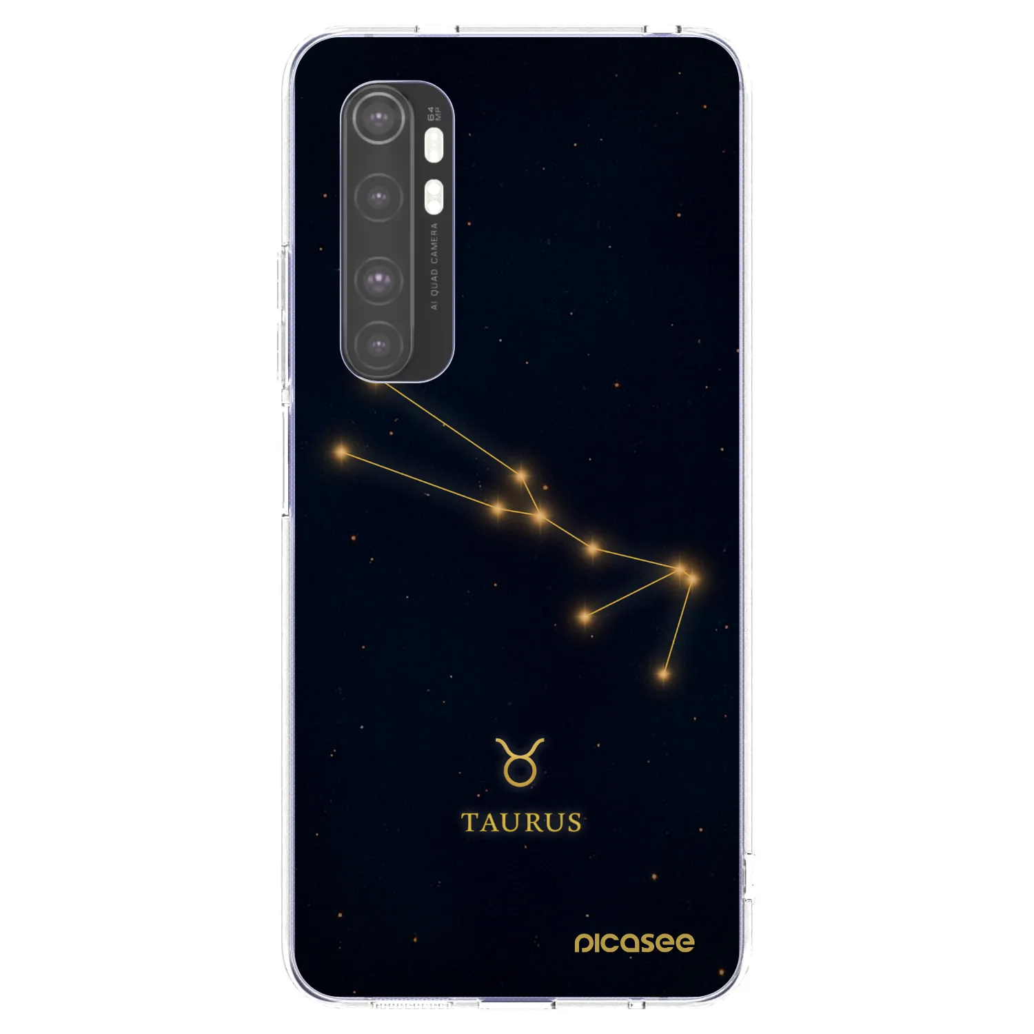 Picasee Xiaomi Mi Note 10 Lite Hülle - Transparentes Silikon - TAURUS