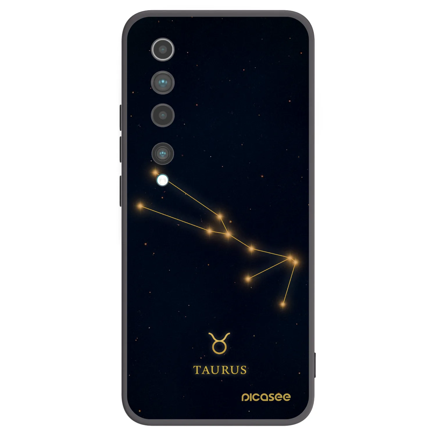Picasee Xiaomi Mi 10 Hülle - Schwarzes Silikon - TAURUS