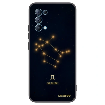 Picasee OPPO Reno 5 5G Hülle - Schwarzes Silikon - GEMINI