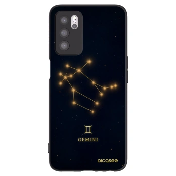 Picasee OPPO A16 Hülle - Schwarzes Silikon - GEMINI