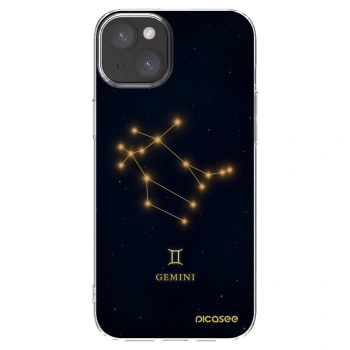 Picasee Apple iPhone 15 Plus Hülle - Transparentes Silikon - GEMINI