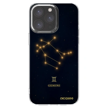 Picasee Apple iPhone 15 Pro Max Hülle - Transparentes Silikon - GEMINI