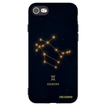 Picasee Apple iPhone 7 Hülle - Schwarzes Silikon - GEMINI