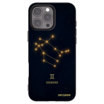 Picasee Apple iPhone 16 Pro Max Hülle - Schwarzes Silikon - GEMINI
