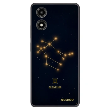 Picasee Motorola Moto E14 Hülle - Schwarzes Silikon - GEMINI