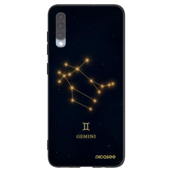 Picasee Samsung Galaxy A70 A705F Hülle - Schwarzes Silikon - GEMINI