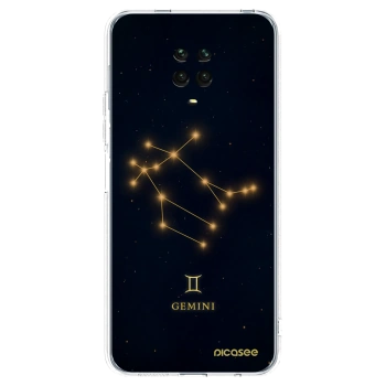 Picasee Xiaomi Redmi Note 9 Pro Hülle - Transparentes Silikon - GEMINI