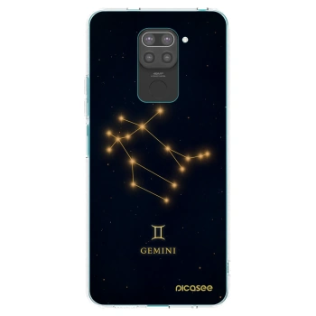 Picasee Xiaomi Redmi Note 9 Hülle - Schwarzes Silikon - GEMINI