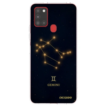 Picasee Samsung Galaxy A21s Hülle - Transparentes Silikon - GEMINI