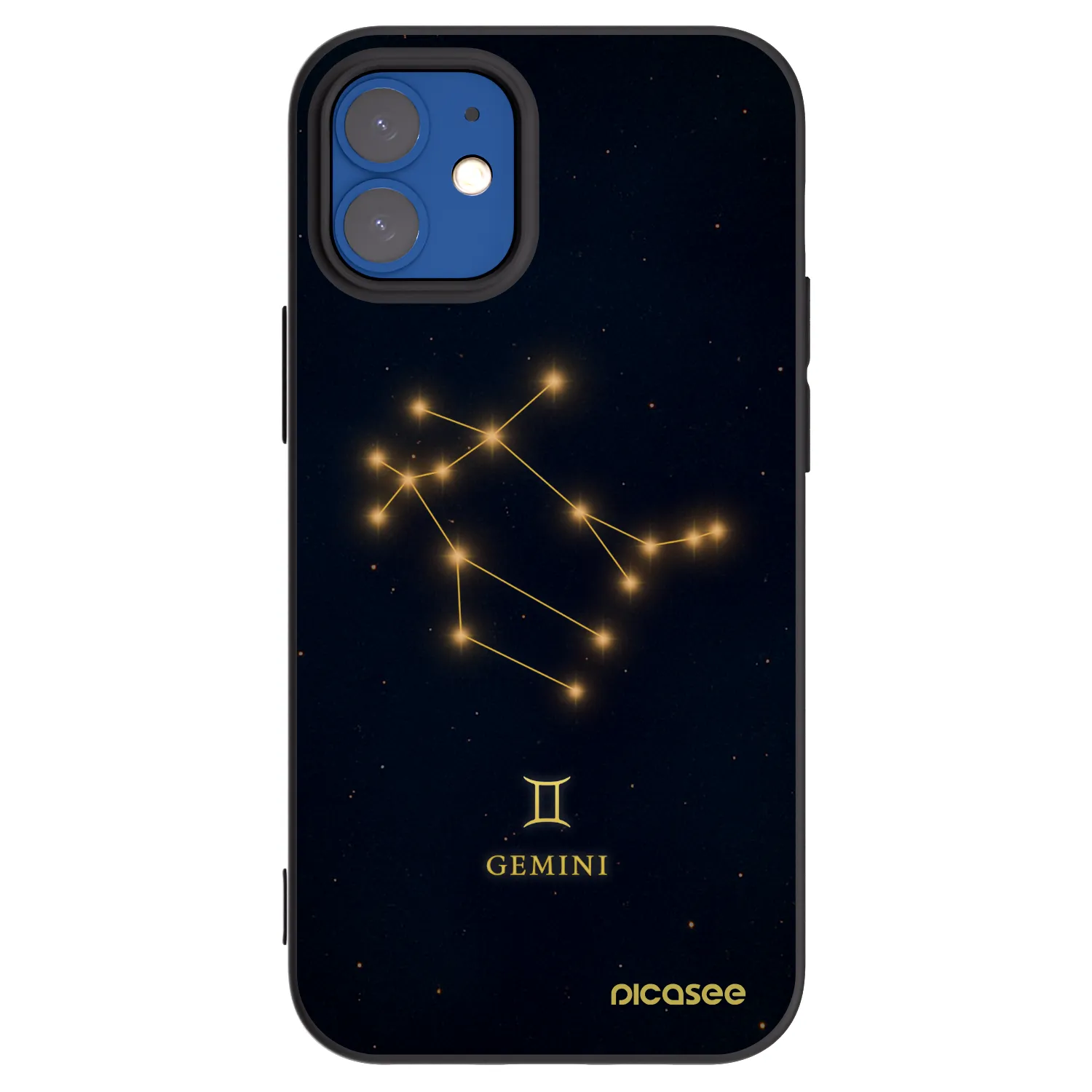 Picasee Apple iPhone 12 mini Hülle - Schwarzes Silikon - GEMINI