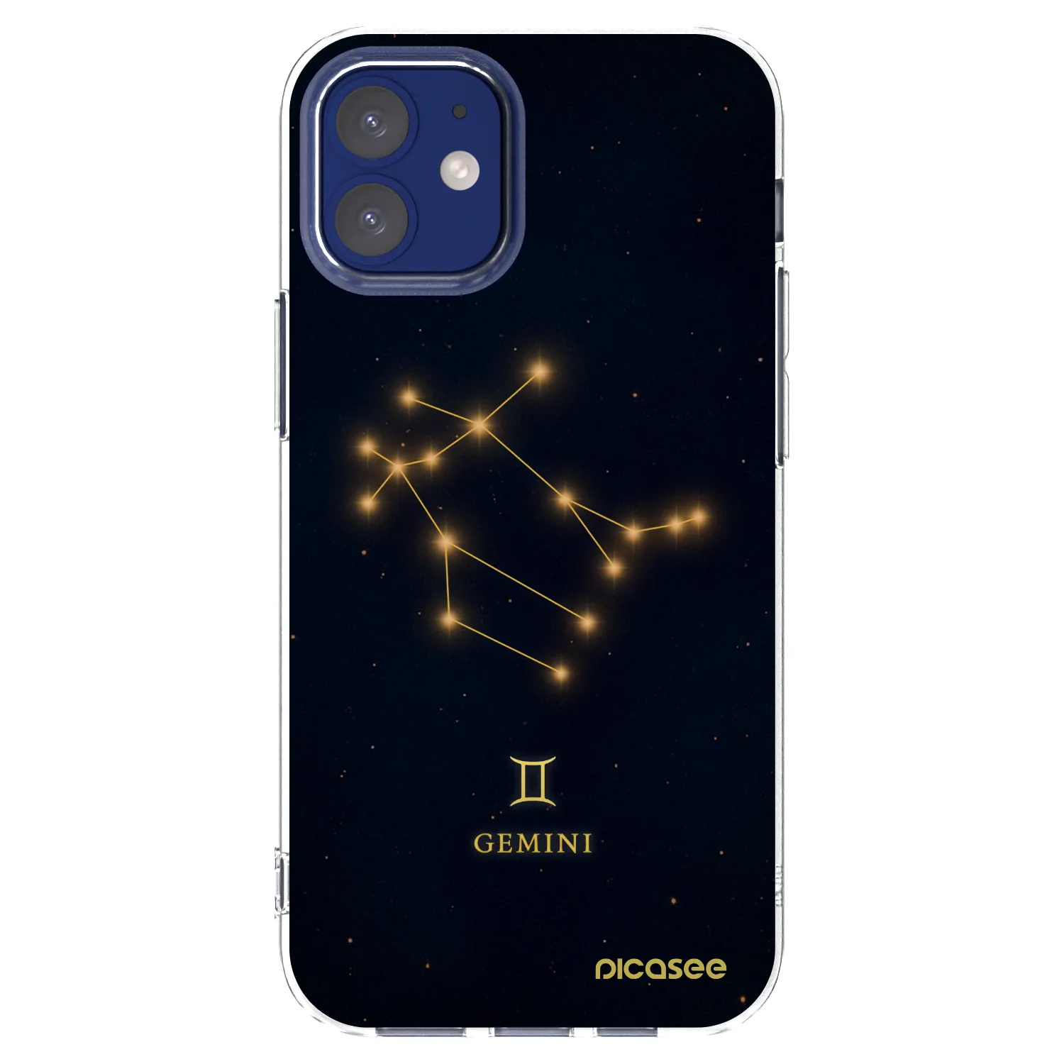 Picasee Apple iPhone 12 mini Hülle - Transparentes Silikon - GEMINI