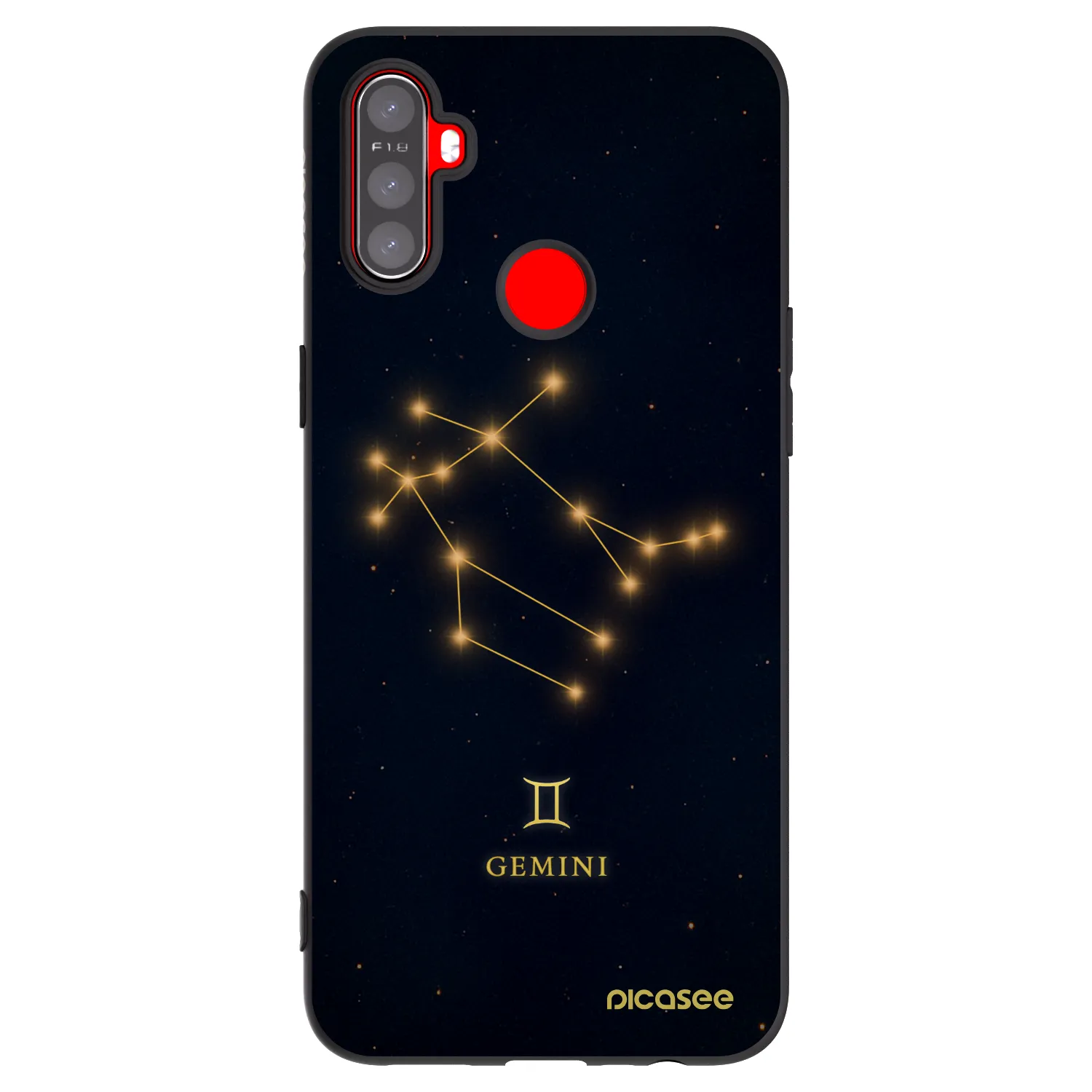 Picasee Realme C3 Hülle - Schwarzes Silikon - GEMINI