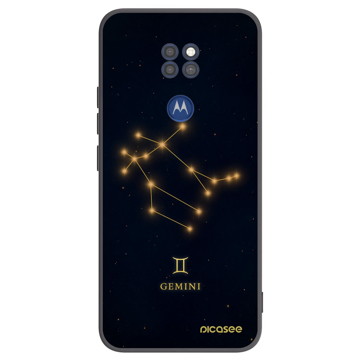 Picasee Motorola Moto G9 Play Hülle - Schwarzes Silikon - GEMINI