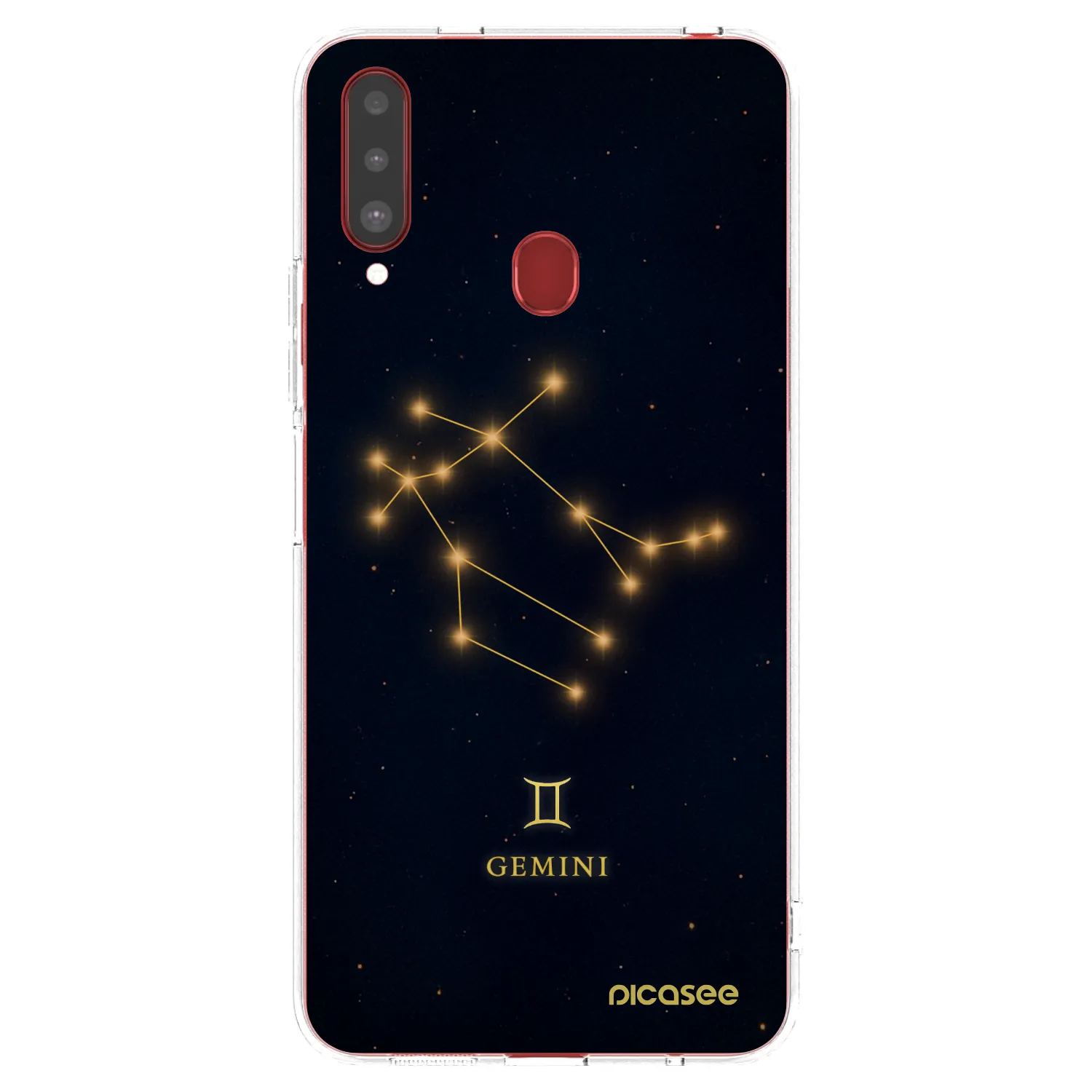 Picasee Samsung Galaxy A20s Hülle - Transparentes Silikon - GEMINI
