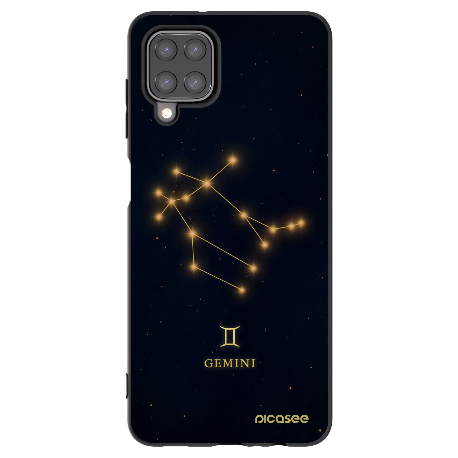 Picasee Samsung Galaxy A12 A125F Hülle - Schwarzes Silikon - GEMINI
