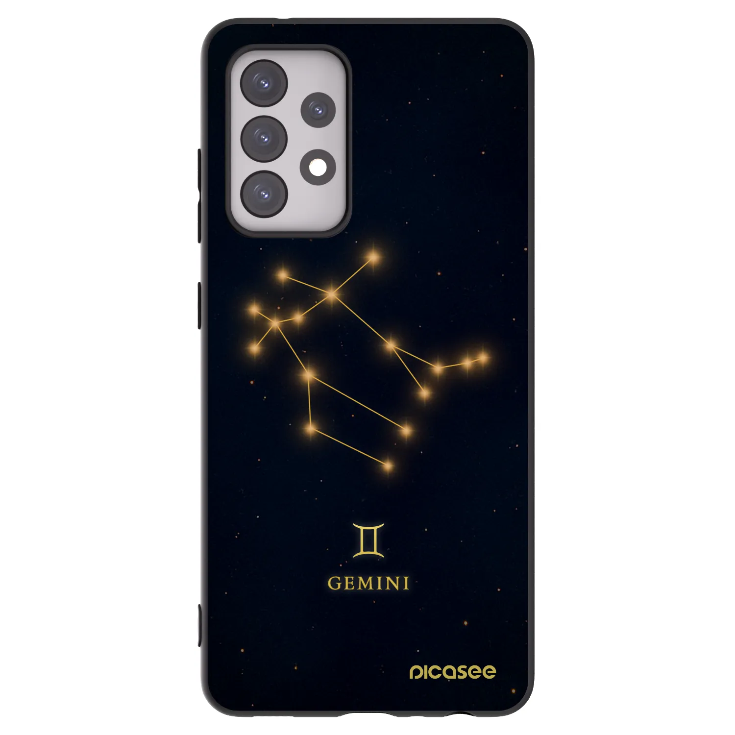Picasee Samsung Galaxy A52 5G A525F Hülle - Schwarzes Silikon - GEMINI