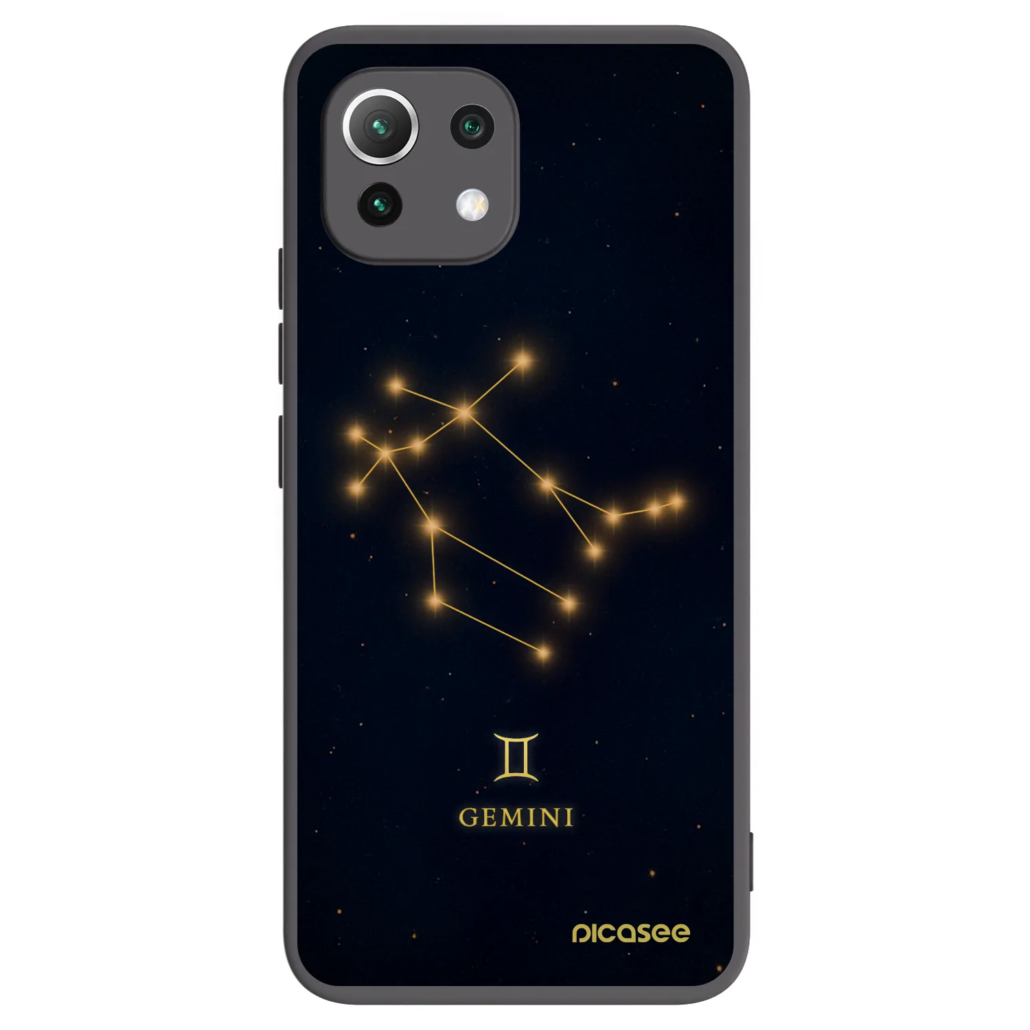 Picasee Xiaomi Mi 11 Lite Hülle - Schwarzes Silikon - GEMINI