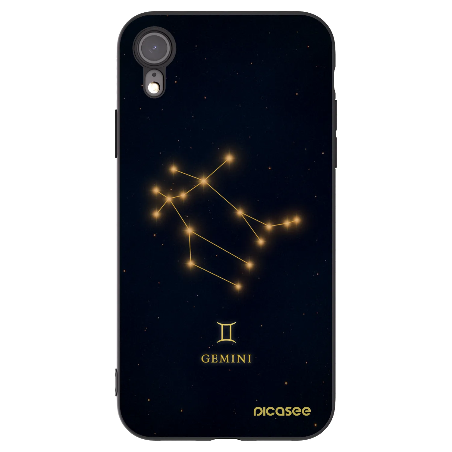 Picasee Apple iPhone XR Hülle - Schwarzes Silikon - GEMINI