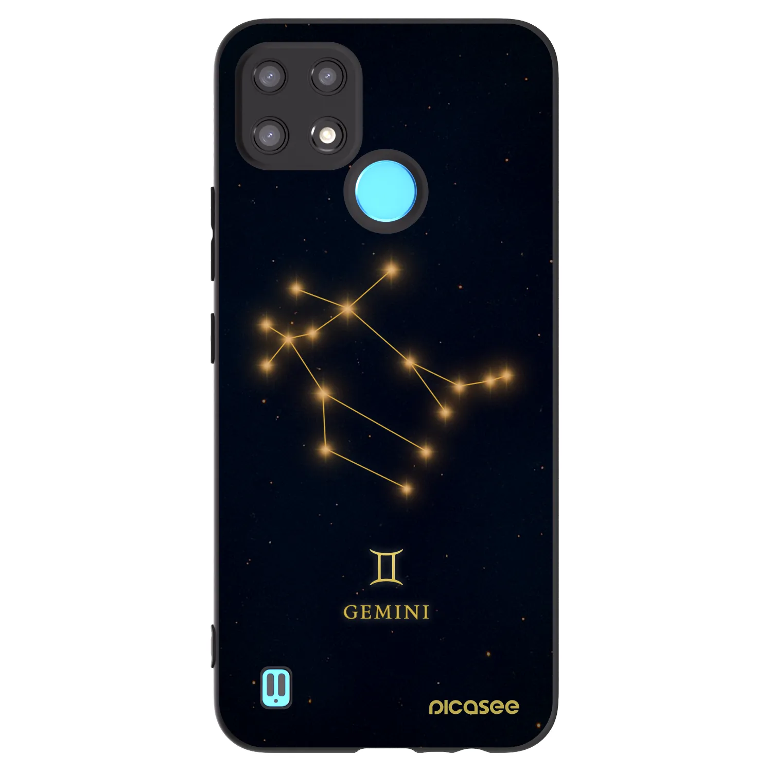Picasee Realme C21 Hülle - Schwarzes Silikon - GEMINI