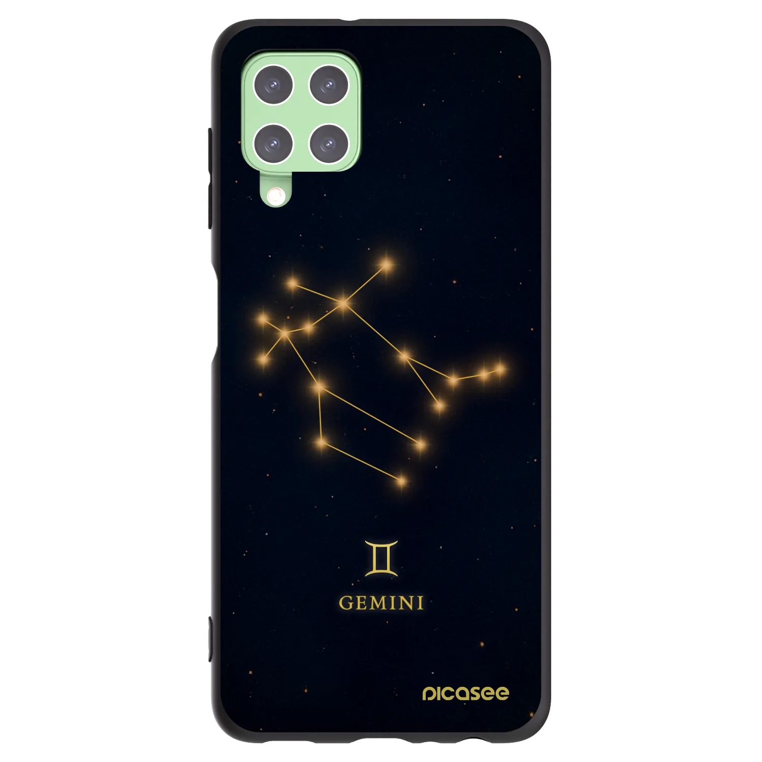 Picasee Samsung Galaxy A22 A225F 4G Hülle - Schwarzes Silikon - GEMINI