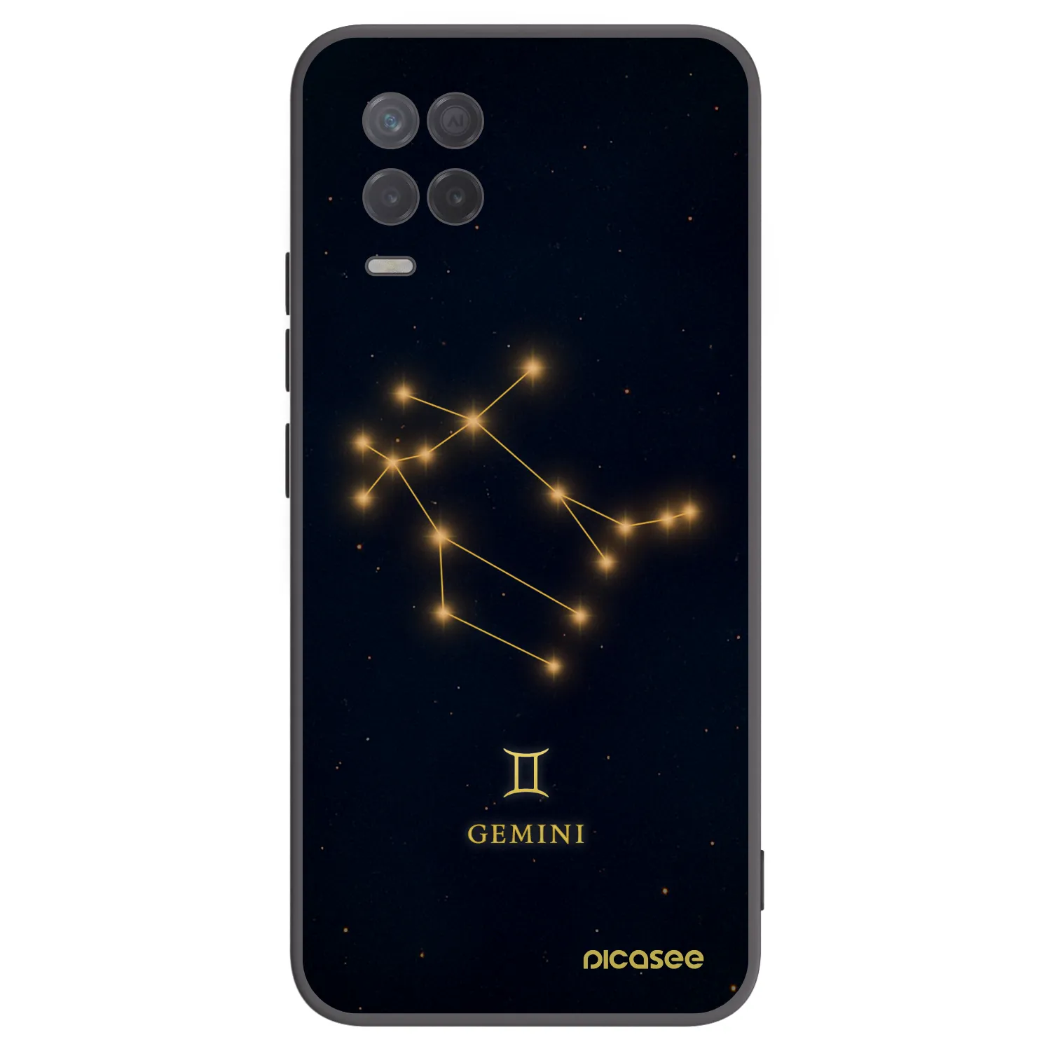 Picasee Realme 8 5G Hülle - Schwarzes Silikon - GEMINI
