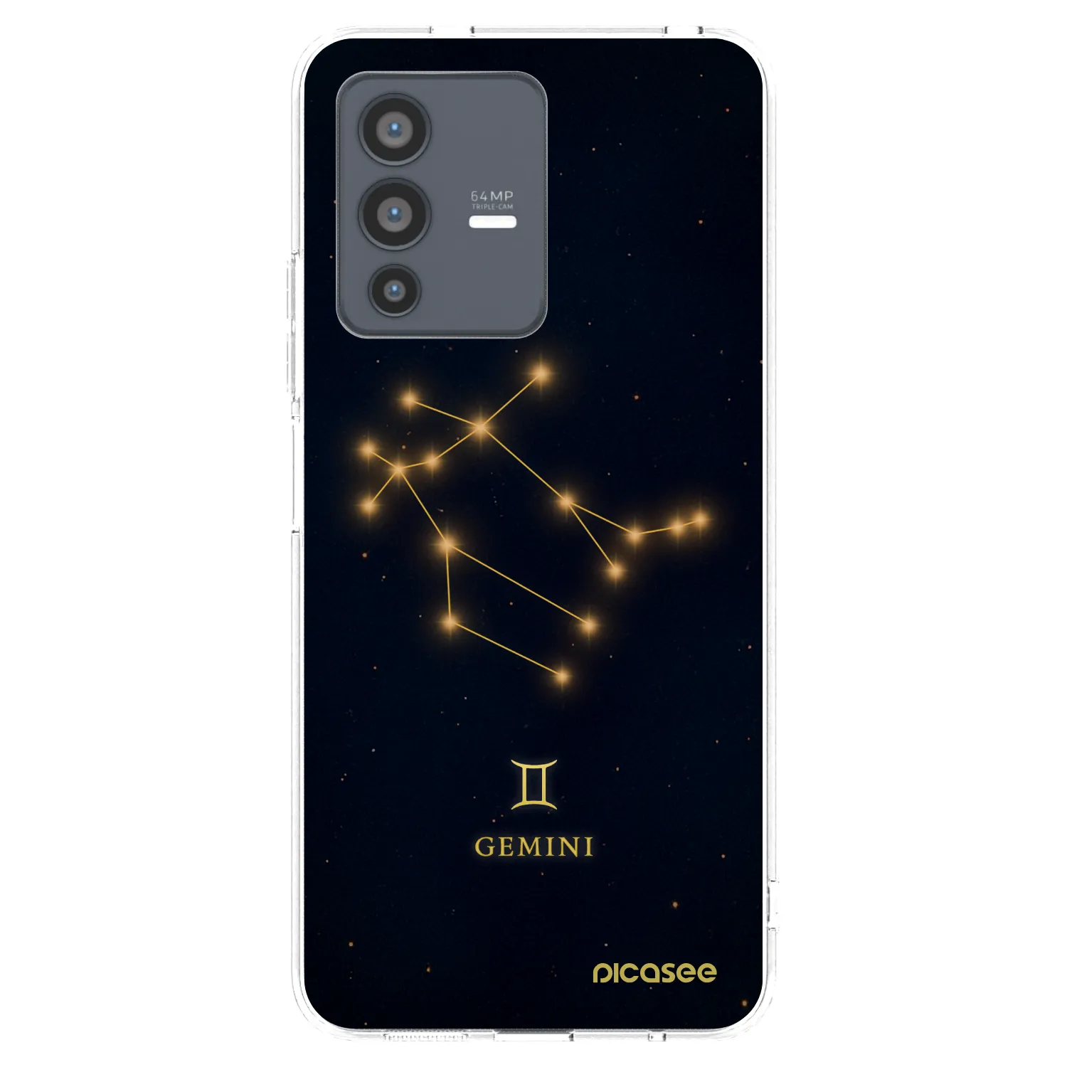 Picasee Vivo V23 5G Hülle - Transparentes Silikon - GEMINI