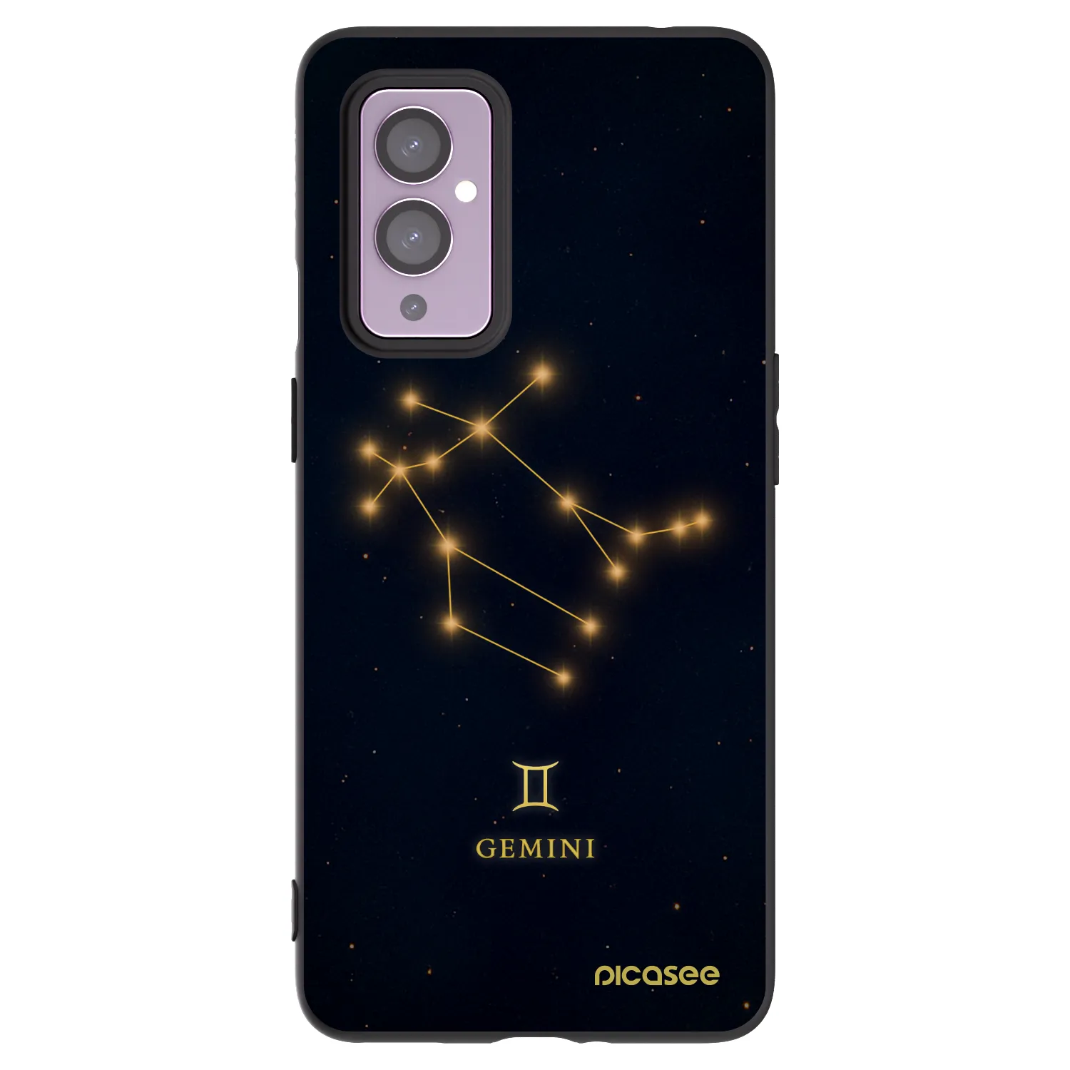 Picasee OnePlus 9 Hülle - Schwarzes Silikon - GEMINI