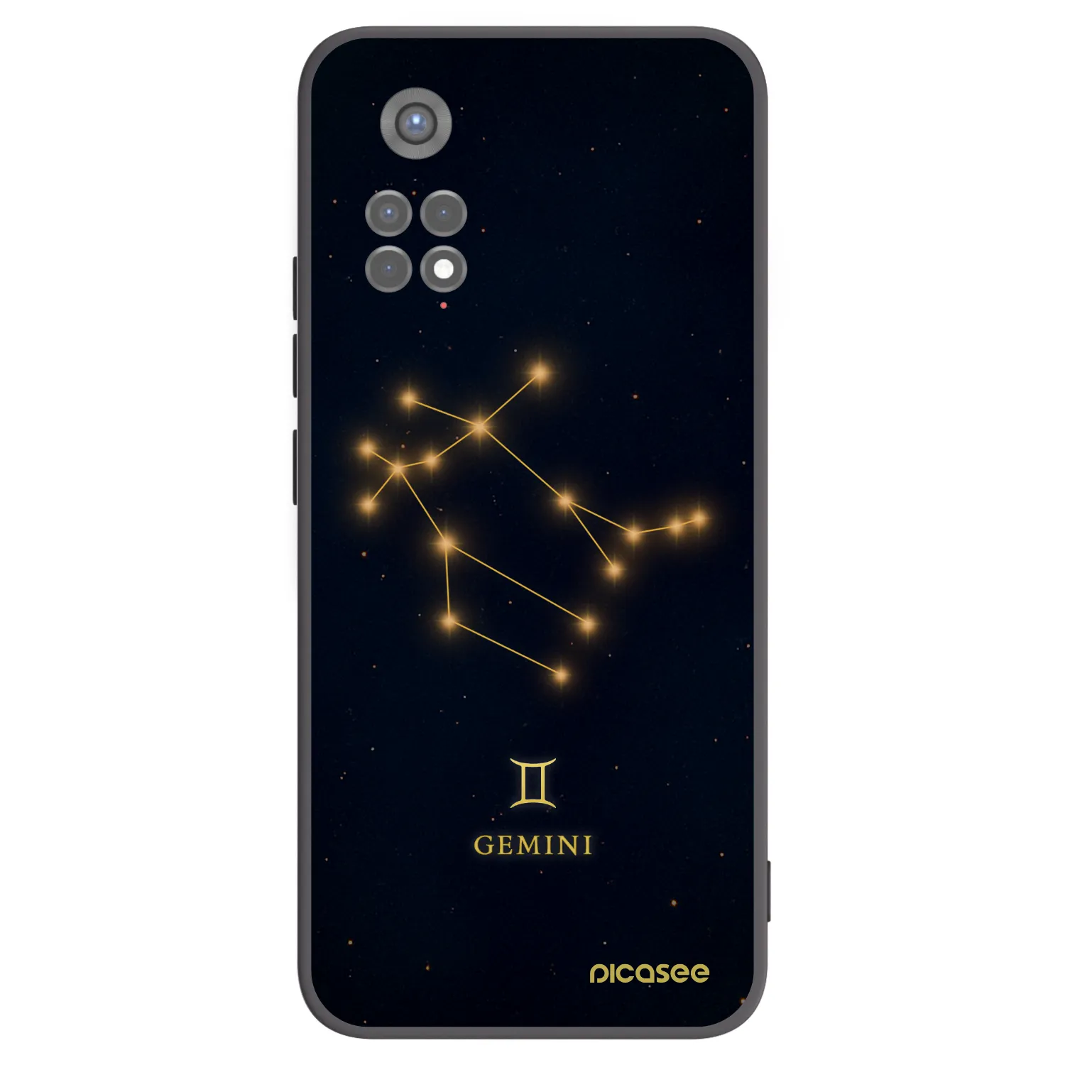 Picasee Xiaomi Redmi Note 11S 5G Hülle - Schwarzes Silikon - GEMINI
