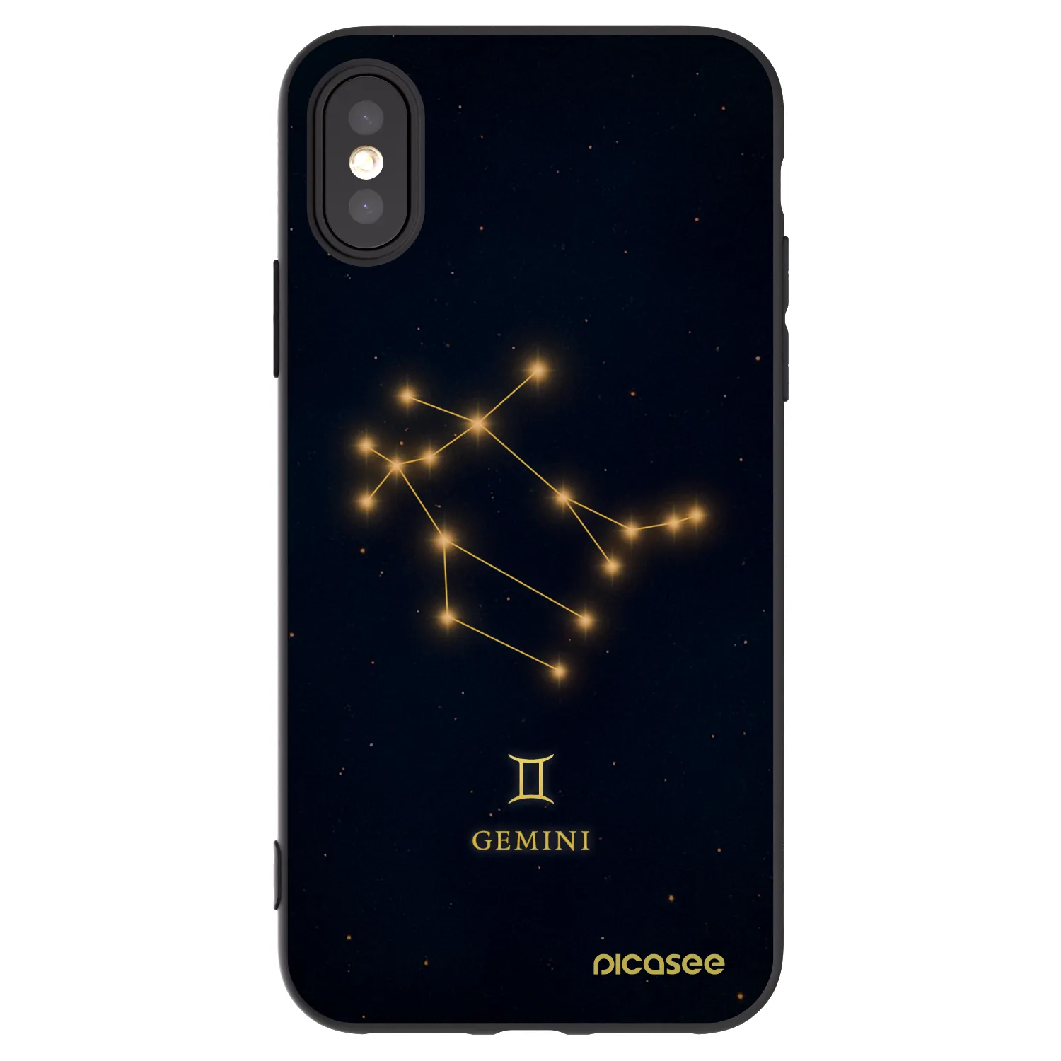 Picasee Apple iPhone X/XS Hülle - Schwarzes Silikon - GEMINI
