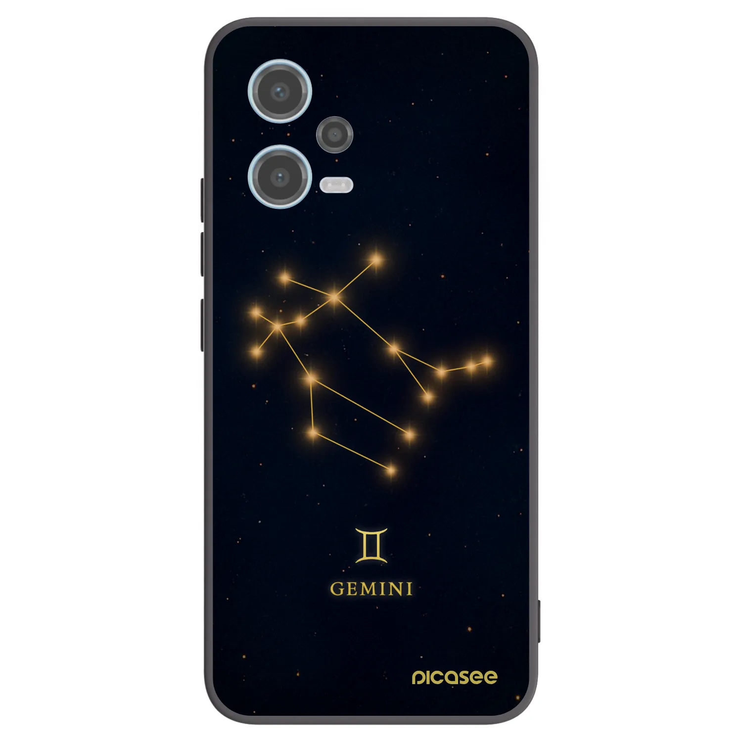 Picasee Xiaomi Redmi Note 12 5G Hülle - Schwarzes Silikon - GEMINI