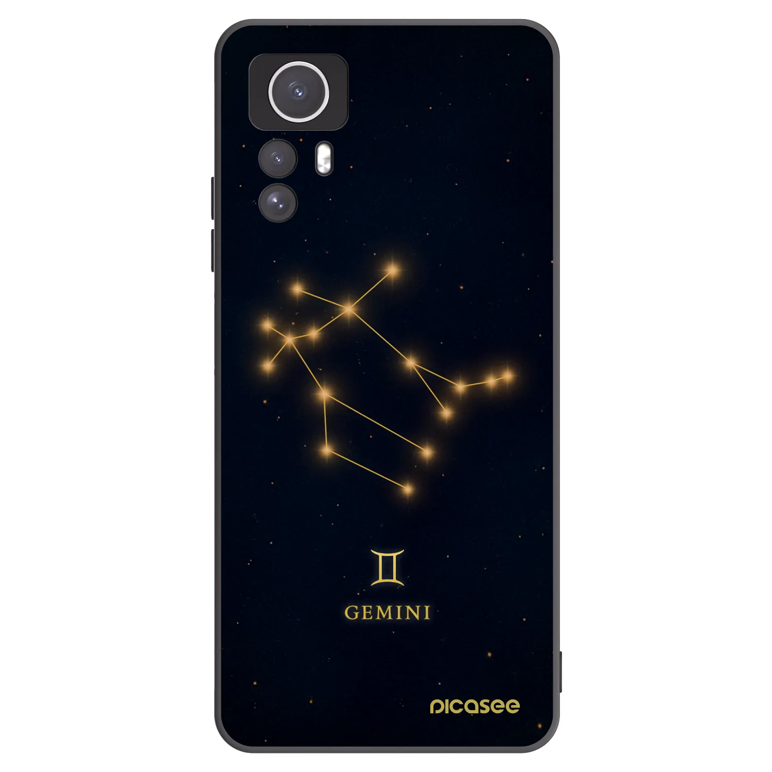 Picasee Xiaomi Redmi Note 12S Hülle - Schwarzes Silikon - GEMINI