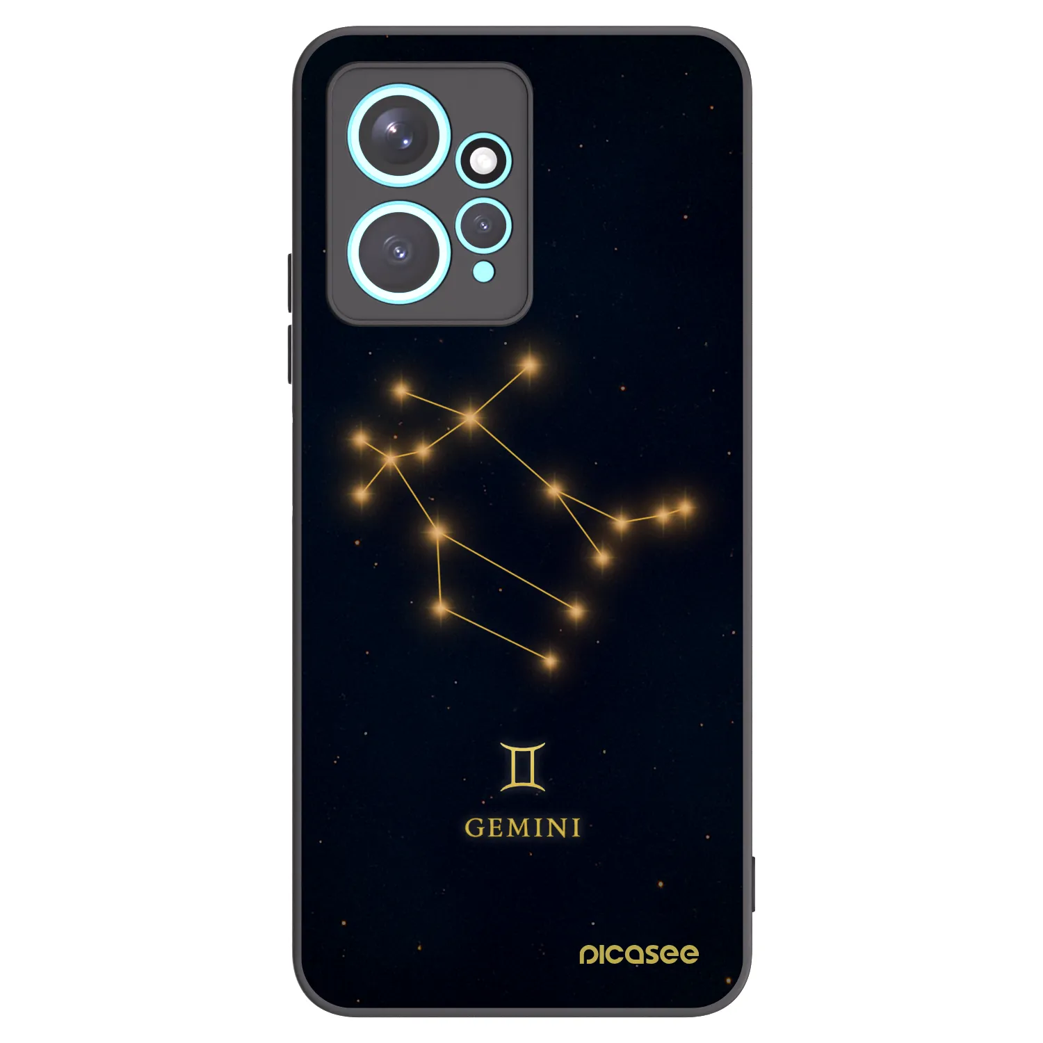Picasee Xiaomi Redmi Note 12 4G Hülle - Schwarzes Silikon - GEMINI