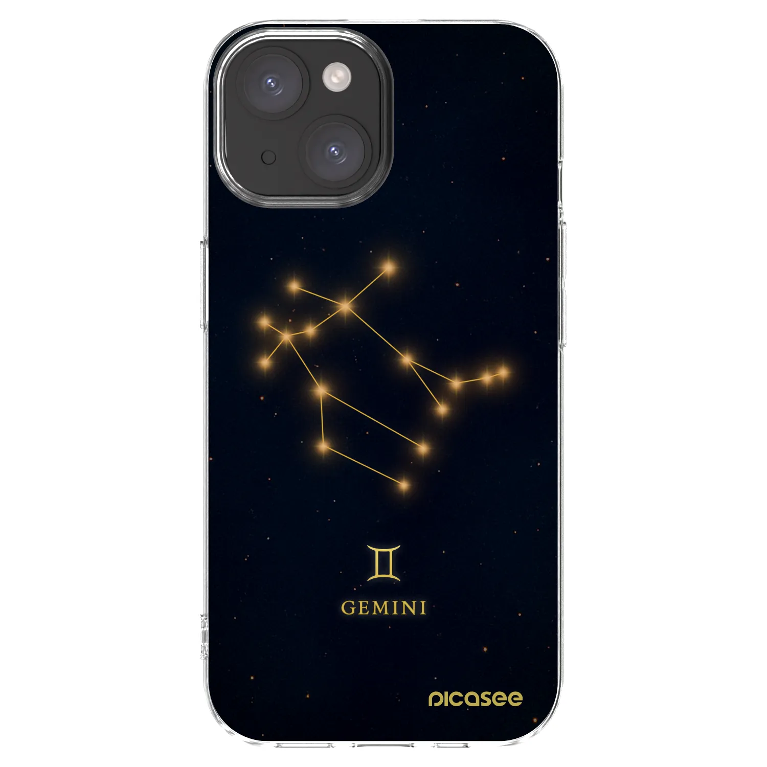 Picasee Apple iPhone 15 Hülle - Transparentes Silikon - GEMINI