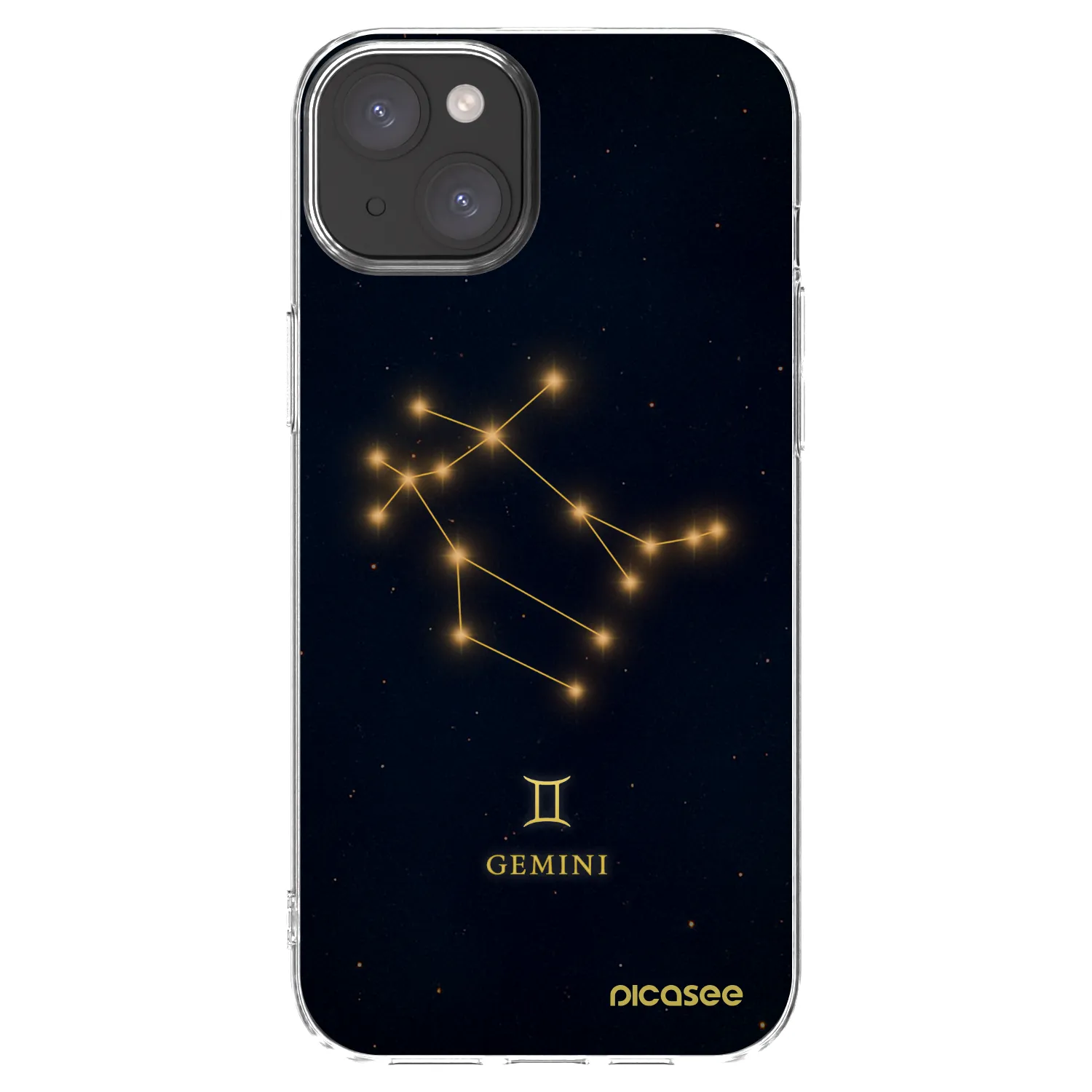 Picasee Apple iPhone 15 Plus Hülle - Transparentes Silikon - GEMINI