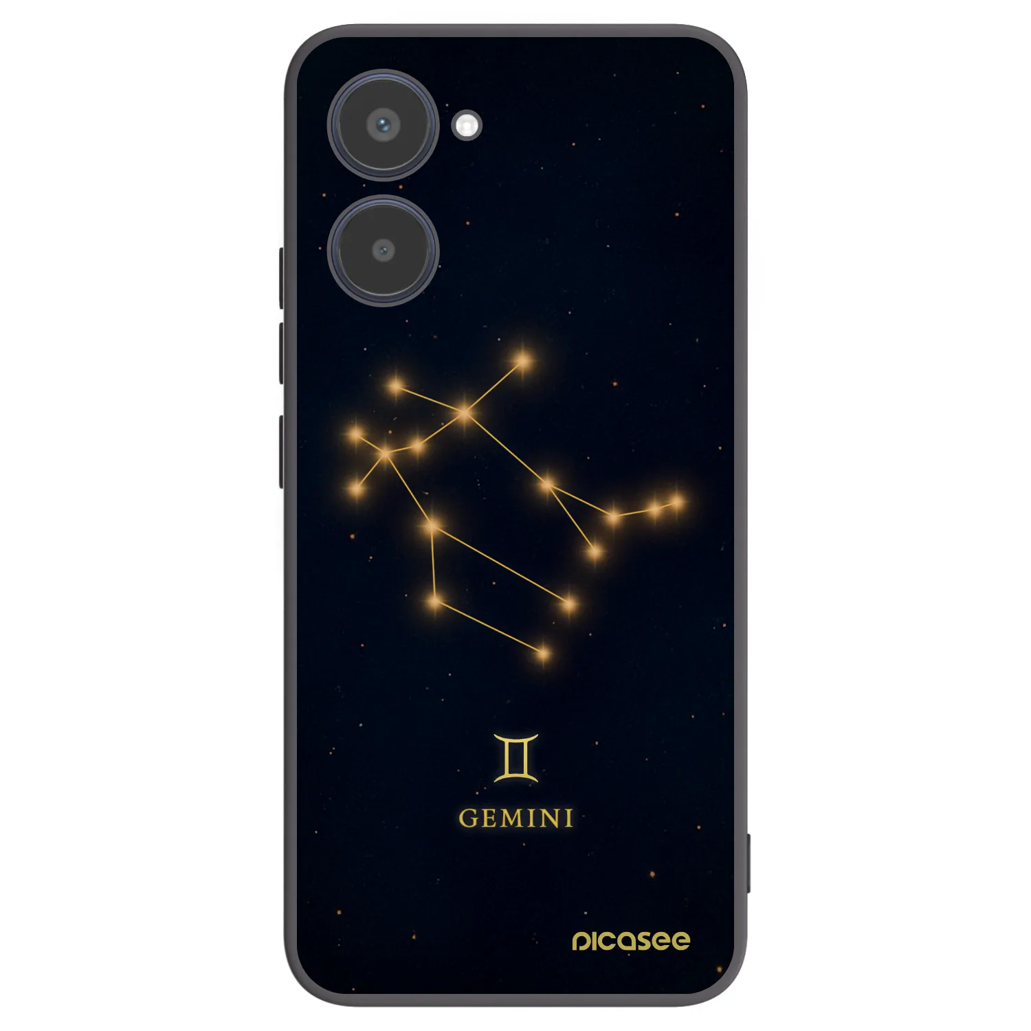 Picasee Realme 10 4G Hülle - Schwarzes Silikon - GEMINI