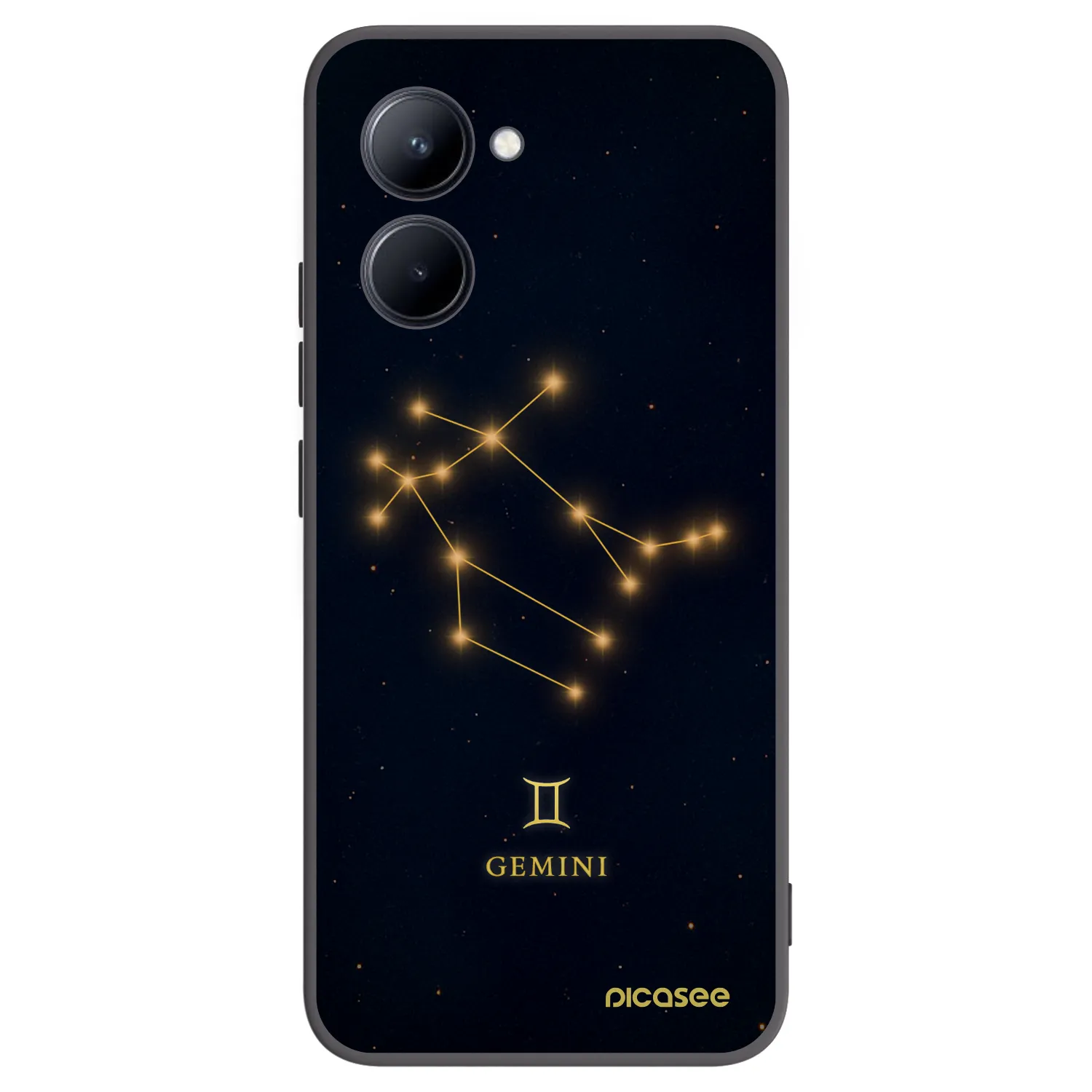 Picasee Realme C33 (2023) Hülle - Schwarzes Silikon - GEMINI