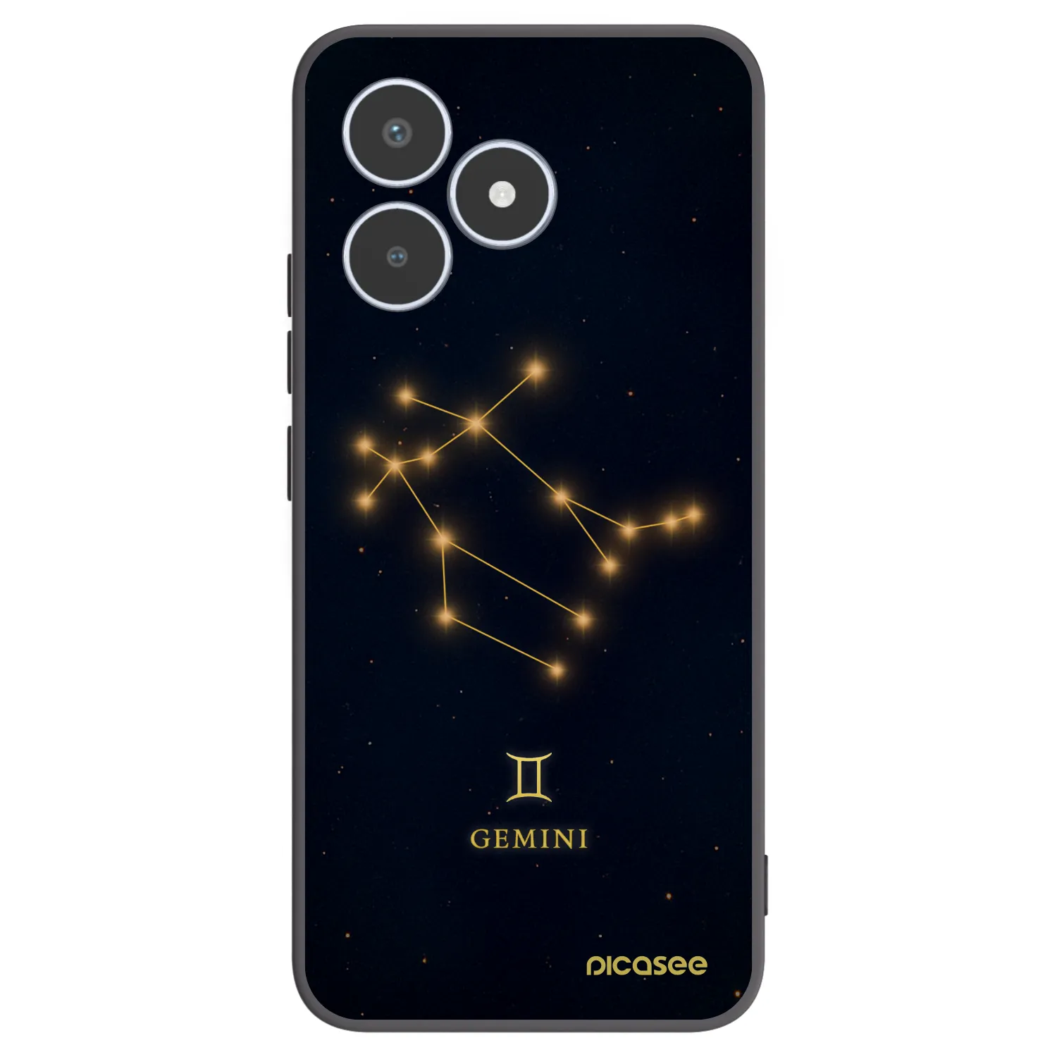 Picasee Realme C53 Hülle - Schwarzes Silikon - GEMINI