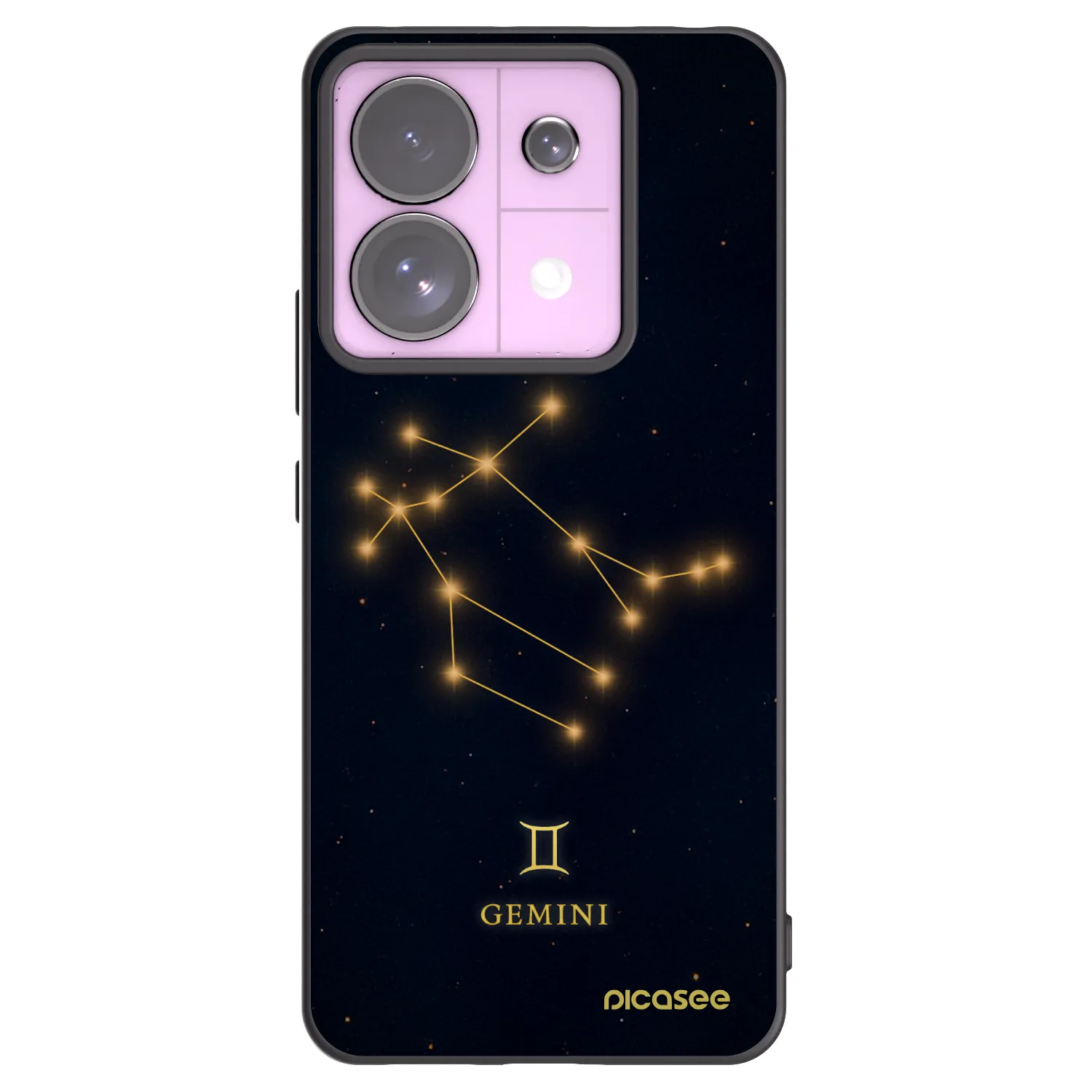 Picasee Xiaomi Redmi Note 13 Pro 5G Hülle - Schwarzes Silikon - GEMINI