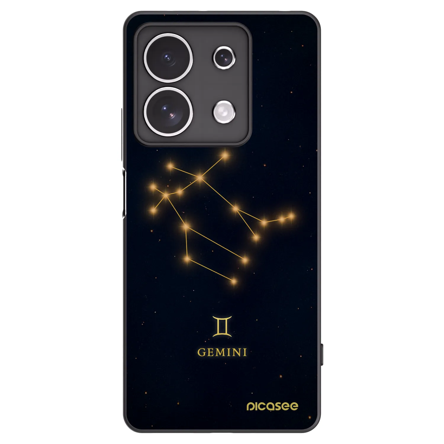 Picasee Xiaomi Redmi Note 13 4G Hülle - Schwarzes Silikon - GEMINI