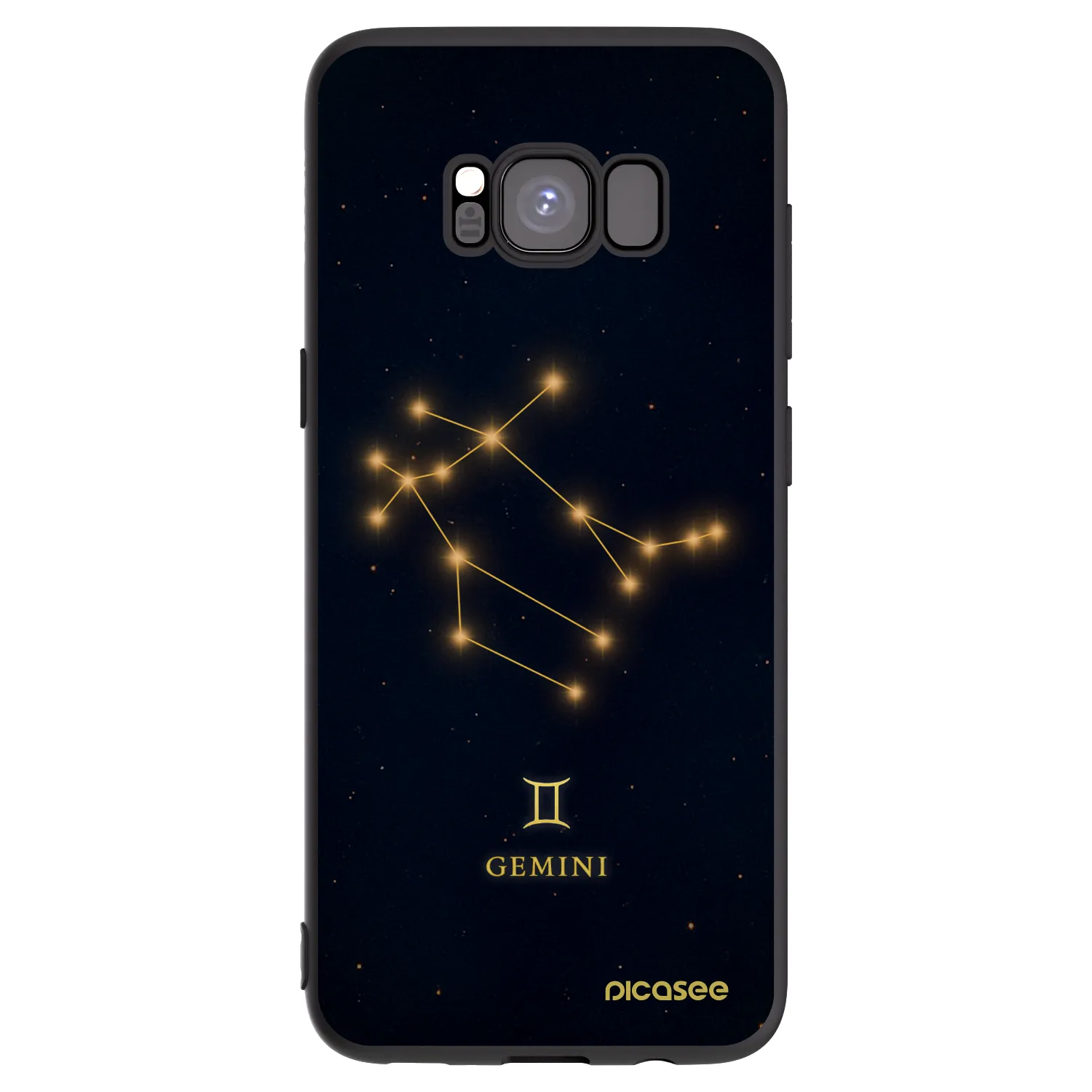 Picasee Samsung Galaxy S8 G950F Hülle - Schwarzes Silikon - GEMINI