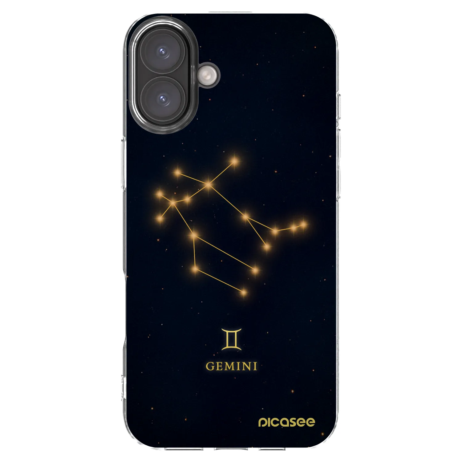 Picasee Apple iPhone 16 Plus Hülle - Transparentes Silikon - GEMINI