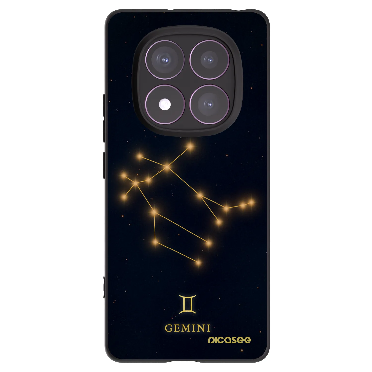 Picasee Xiaomi Redmi Note 14 Pro 4G Hülle - Schwarzes Silikon - GEMINI