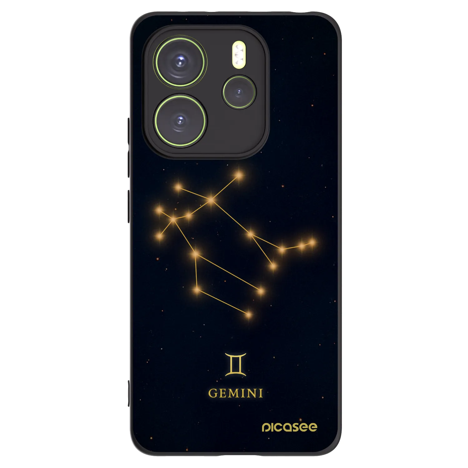 Picasee Xiaomi Redmi Note 14 4G Hülle - Schwarzes Silikon - GEMINI