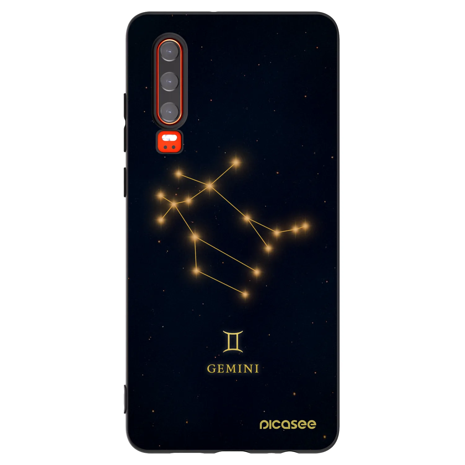 Picasee Huawei P30 Hülle - Schwarzes Silikon - GEMINI