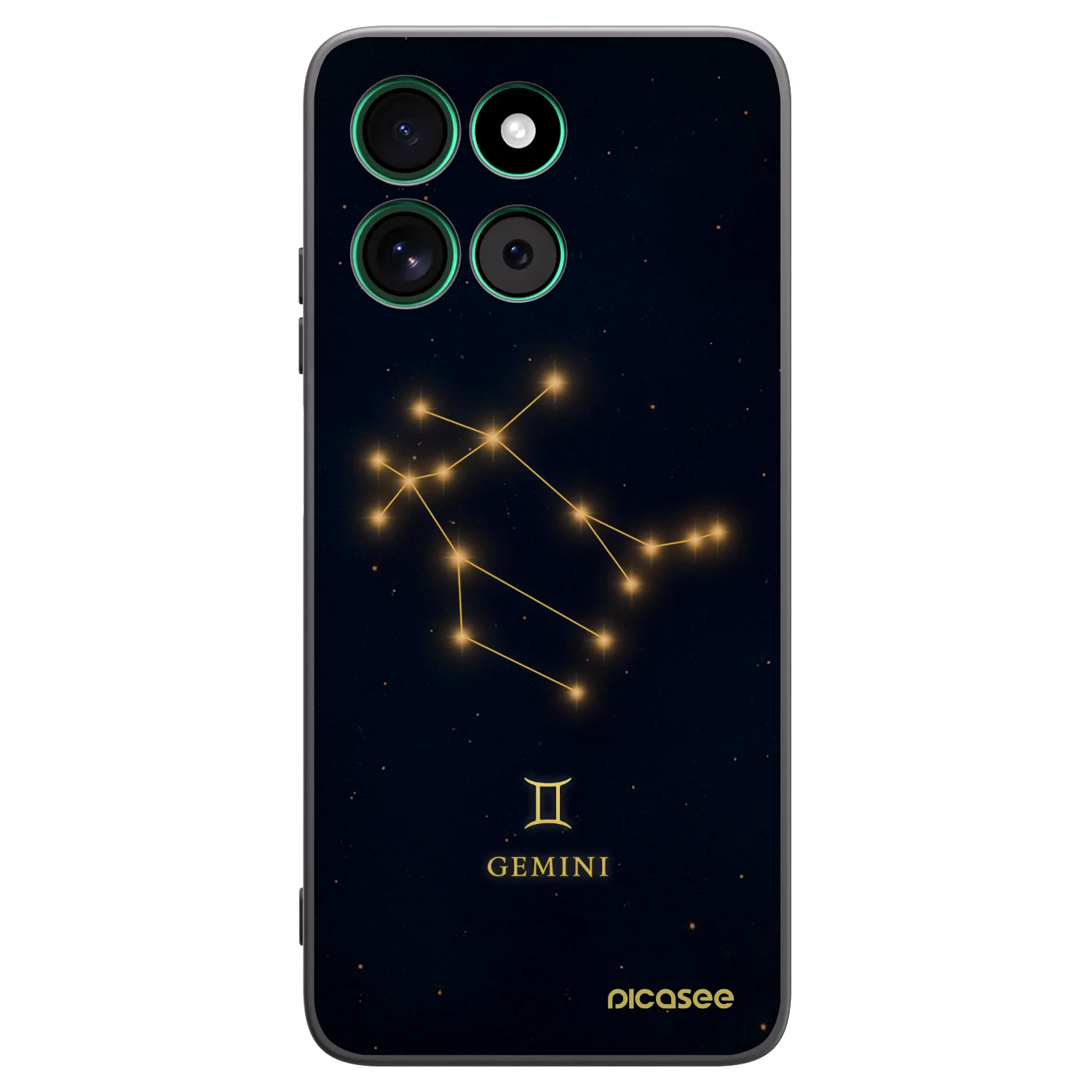 Picasee Motorola Moto G57 Power Hülle - Schwarzes Silikon - GEMINI